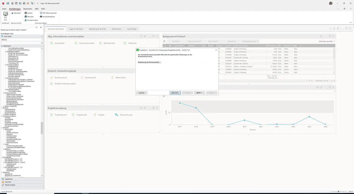 Sage 100 9.0.5.11 Produktion - Assistent für Fertigungsauftragsübersichten: Assistent: Abschlussseite