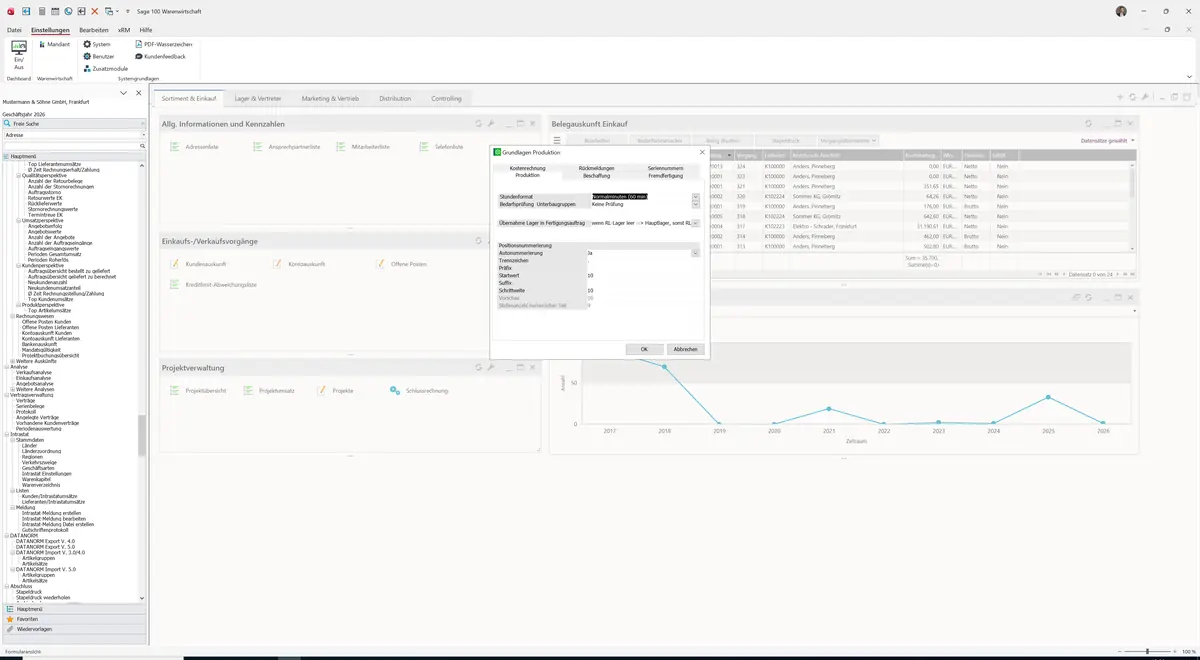 Sage 100 9.0.5.11 Grundlagen Produktion: Register Produktion