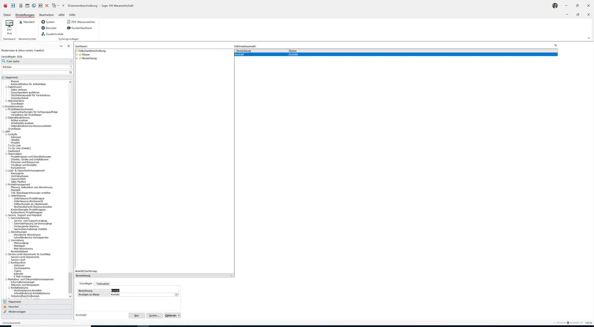 Sage 100 9.0.5.11 Dokumentbeschreibungen: Register Grundlagen