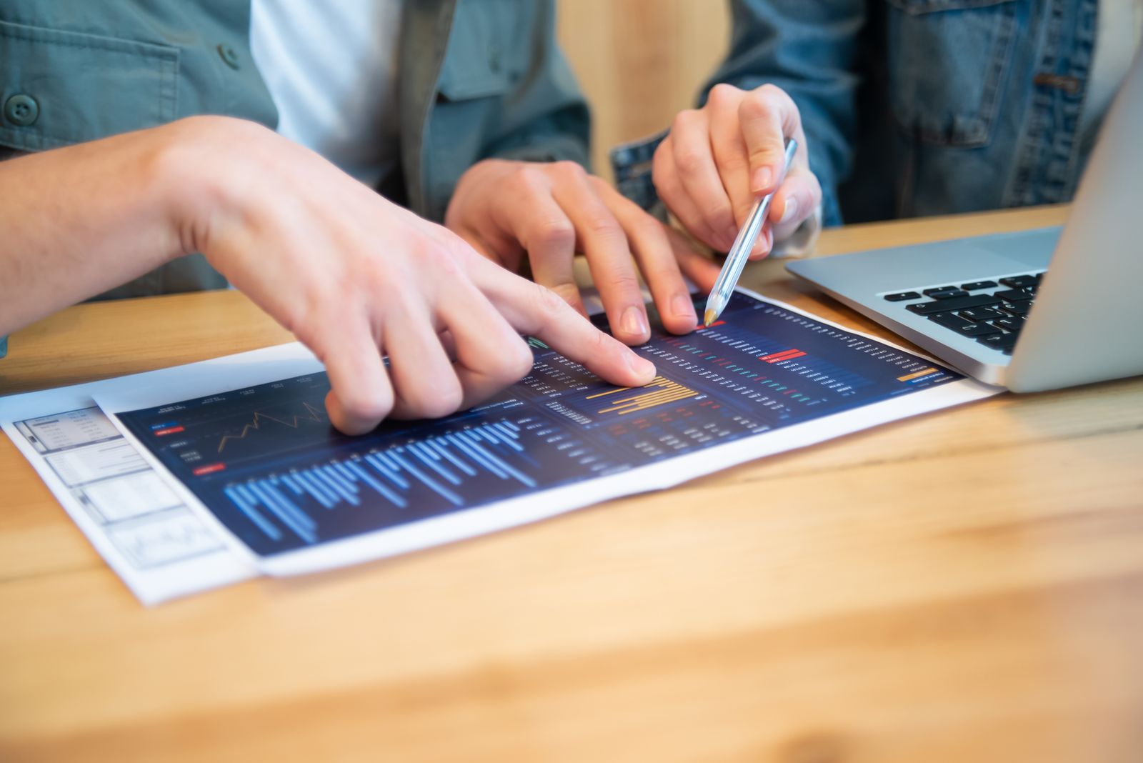 Team analysiert Sage-100-Unternehmensdaten für ein Power-BI-Dashboard